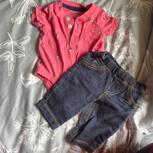 Newborn boys bodysuit set